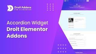 Accordion Widget | Droit Addons for Elementor