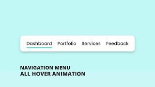 All Navigation Menu Hover Animation in HTML and CSS