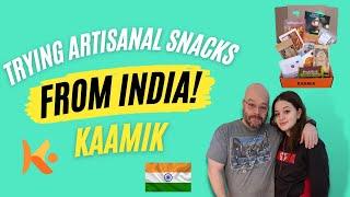 TRYING ARTISINAL SNACKS FROM INDIA ! OPENING A KAAMIK BOX FILLED WITH UNIQUE INDIAN SNACKS!!