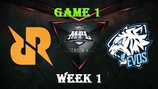 MPL ID S4 W1  Rex Regum Qeon VS EVOS Esport Match 1