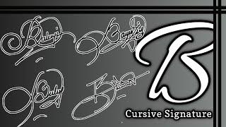 How to Signature your name | Sign your name | B Signature tips | Autograph | Design