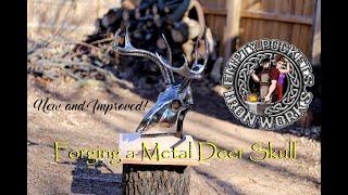 How to make a metal deer skull 2.0 new design! blacksmith forging art project #howto #diy #fyp