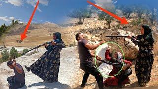 Chasing and threatening evil husband to destroy first wife: Rescue by warrior grandmother