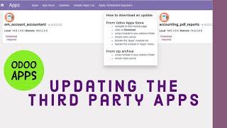 Use of Updates Menu In Odoo || Odoo Apps || How To Update Third Party Modules in Odoo