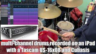 Recording Multitrack drums with an iPad and Tascam US-16x08