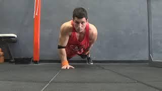 PERFECT One Arm Push Up (feet at about 50 cm width)