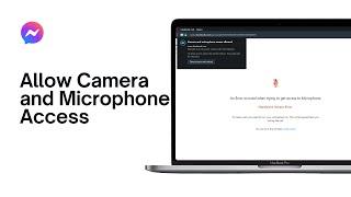 How to Allow Camera and Microphone Access on Facebook Messenger on Laptop