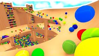 AMAZING Marble Run (I Became a Marble to Beat the Course) - Marble World