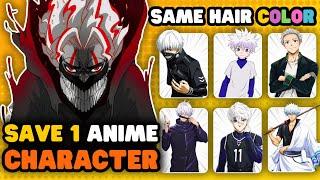 Save 1 Anime Character with the Same HAIR COLOR  (Impossible Choices!) | ANIME QUIZ 