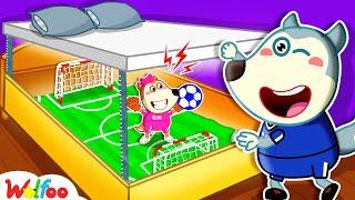 I Built a SECRET Soccer Field in My Room! Wolfoo Makes Secret Room For Kids + More | Wolfoo Channel