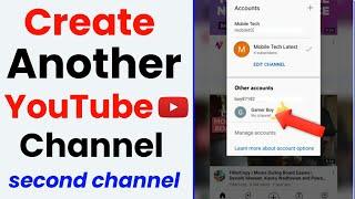 How to Create Another YouTube channel | How to Make a second YouTube channel | Pro Internet Items