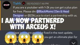 I Am Now Partnered With Arceus X! 