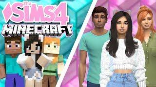  STEVE, ALEX, + ME! The Sims 4 MINECRAFT CAS