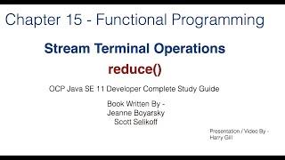 Functional Programming Part 10 -  reduce () terminal operation - Java 11 Certification