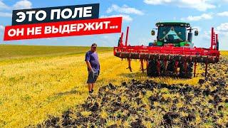 Пауза в уборке. Рвём глубокорыхлитель Machio по сухой земле. Обнова от Lemken.