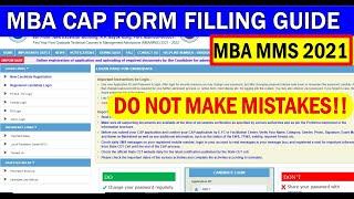 CAP 2021 Form fillup, Mba MMS CAP Round form fillup, Documents upload Step by step #capround2021