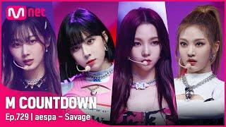 [aespa - Savage] Comeback Stage | #엠카운트다운 EP.729 | Mnet 211014 방송