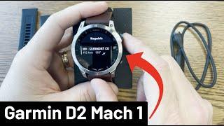 Garmin D2 Mach 1 smartwatch for pilots - unboxing and basic operation