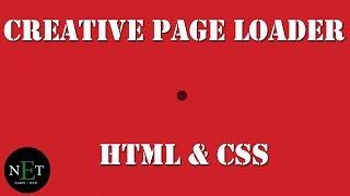 how to make page load using html and css