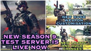 CALL OF DUTY MOBILE | SEASON 9 TEST SERVER  | NEW WEAPON CUSTOMISATION | NEW LOADOUT MENU | AND MORE