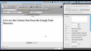 Google Font Directory fonts manager in BlueGriffon