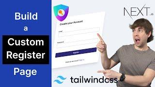 Build a custom register page for your SaaS app with Next.js, Tailwind CSS, and Next Auth (App Dir)!
