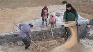 Grandmother and Two Orphans Victory Night: Completion of the thatched roof project by the cave