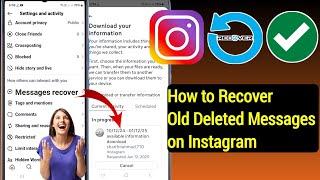 How to Recover Old Deleted Messages on Instagram (Update 2025) | Recover Instagram Deleted Chats