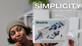 simplicity bias tape maker | review | tutorial | sewing