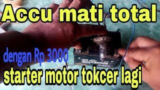 Aki mati total hidup kembali langsung tes di motor