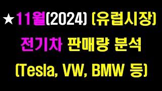 (11월)유럽시장 전기차 판매량 분석