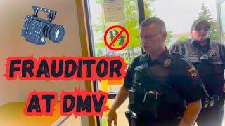 Uneducated Frauditor Vs Cops At The DMV