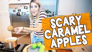 SCARY CARAMEL APPLES // Grace Helbig