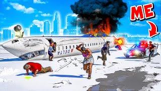 Airplane CRASH LANDS Upside Down in GTA 5 and I was FIRST on Scene!