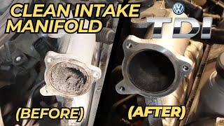 TDI Diesel Intake Manifold Cleaning | VW TDI dirty EGR Intake Clean with FIRE!