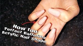 How To | Ballerina or Coffin Nail Shape | Acrylic Nail