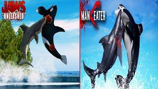 MANEATER VS JAWS Unleashed Orca Kill Comparison