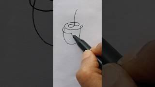  Draw Rose with one line #shorts #simpledrawing #easydrawing #onelinedrawing #simplestrokes