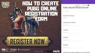 How To create online pubg tournament registration form