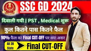 GD 2024 PST कुल कितने फैल कितने पास  Final CUT-OFF पर क्या असर|| SSC GD Final CUT-OFF 2024