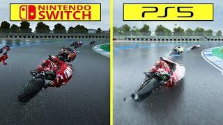 MotoGP 24 Nintendo Switch vs PS5 Graphics Comparison