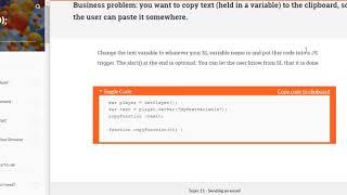 JavaScript code to copy paste text