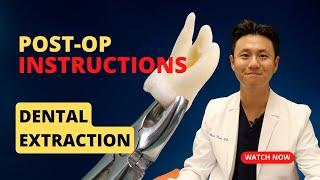 EXTRACTION | Post-op Instructions | MUST WATCH AFTER DENTAL EXTRACTION