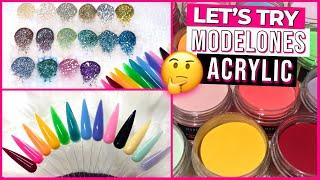 Trying Modelones Acrylic Powders | Review + Swatch With Me | Acrylic Powders For Beginners