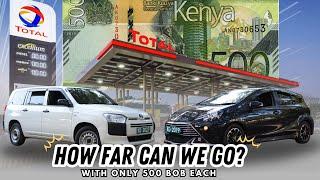 Testing How Far A HYBRID Toyota Probox & Aqua Can Go With Only KSH 500 Of Fuel