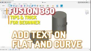 Fusion 360 How To Add Text Tutorial