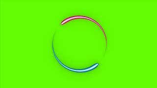 Green Screen animated neon circle frame    animated circle Border chroma key free