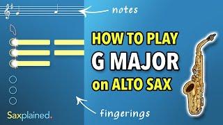 G Major Scale Tutorial (Alto Sax) | Saxplained