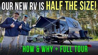 We DOWNSIZED from a 43' BIG RIG to a 19' TRAVEL TRAILER! How & why did we do that?! + FULL TOUR