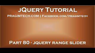 jquery range slider